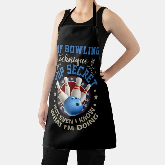 Mijn Bowling-techniek is de meest geheime grappige Schort (Insitu)