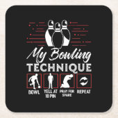 Mijn Bowling-techniek Kartonnen Onderzetters (Voorkant)