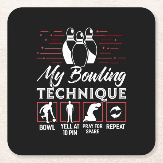 Mijn Bowling-techniek Kartonnen Onderzetters (Voorkant)