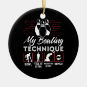 Mijn Bowling-techniek Keramisch Ornament (Voorkant)