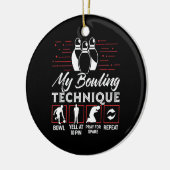 Mijn Bowling-techniek Keramisch Ornament (Links)