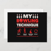 Mijn Bowling-techniek om 10-pins te bedelen Briefkaart (Voorkant / Achterkant)
