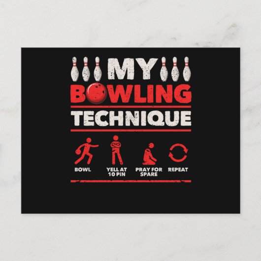 Mijn Bowling-techniek om 10-pins te bedelen Briefkaart (Voorkant)
