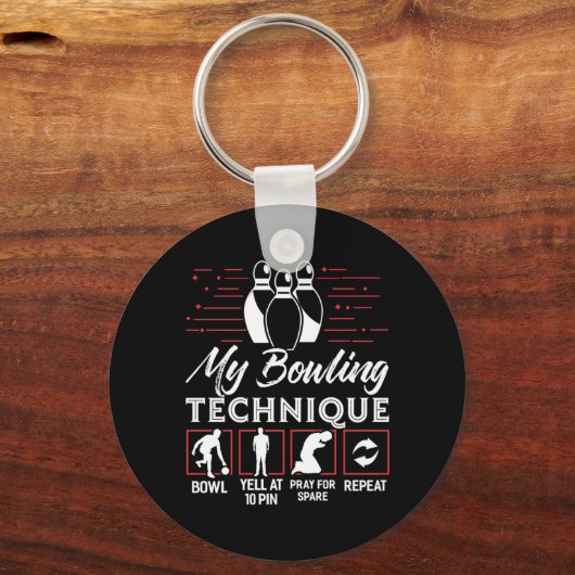 Mijn Bowling-techniek Sleutelhanger (Voorkant)