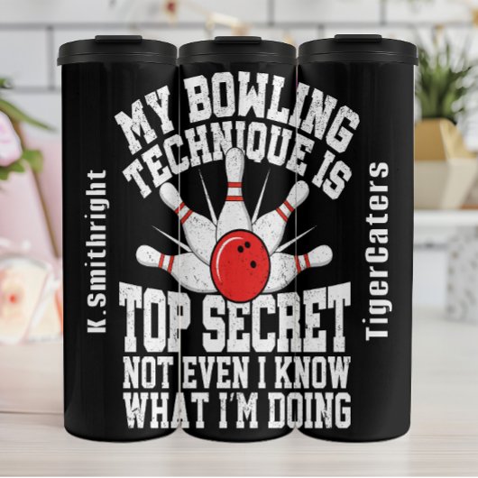 Mijn Bowling Techniek Top Secret Graphic Thermosbeker