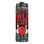 Mijn bowling verontschuldigt grappige graphics thermosbeker (Voorkant)