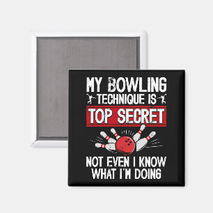 Mijn Bowlingtechniek Is Top Geheim Grappig Bowling Magneet