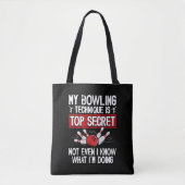 Mijn Bowlingtechniek Is Top Geheim Grappige Bowlin Tote Bag (Voorkant)