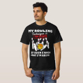 Mijn bowlingtechniek is topgeheim grappig t-shirt (Voorkant volledig)