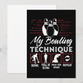 Mijn Bowlingtechniek Kaart (Voorkant / Achterkant)