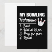 mijn bowlingtechniek kom op 10 speld save the date (Voorkant / Achterkant)