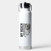 Mijn Boxer Eet Beter Dan Jij Doet Hond Liefhebber Waterfles (Voorkant)