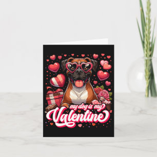Mijn Boxer Is Mijn Valentijn T-Shirt Hondenliefheb Kaart