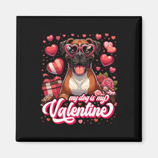 Mijn Boxer is mijn Valentijn T-shirt Hondenliefheb Magneet