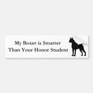 Mijn Boxer is slimmer dan je goede student Bumpersticker