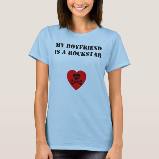 Mijn Boyvriend is een Rockstar T-shirt (Voorkant)