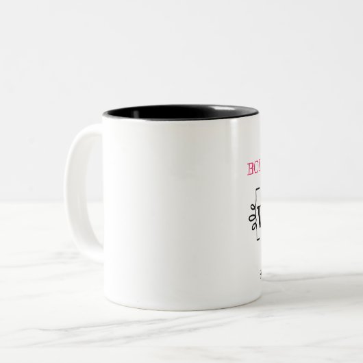 Mijn Boyvriend is een Villain Tweekleurige Koffiemok (Voorkant links)