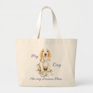 Mijn Bracco Italiano Ate My Lesson Plan Grote Tote Bag
