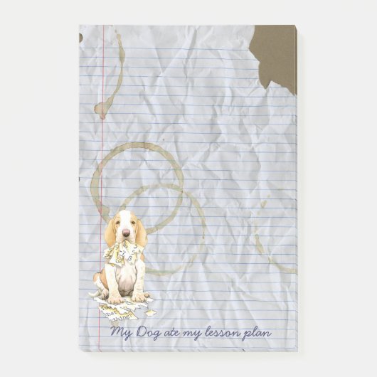 Mijn Bracco Italiano Ate My Lesson Plan Post-it® Notes (Voorkant)