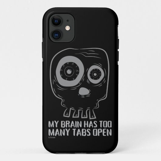 MIJN BRAIN HEEFT TE VEEL TABLETTEN OPEN grappig Case-Mate iPhone Case (Achterkant)