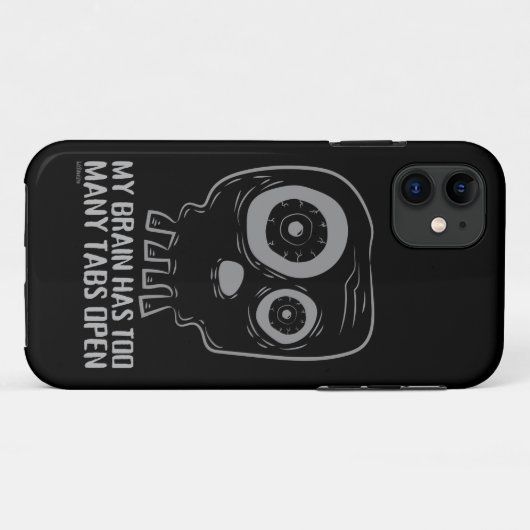 MIJN BRAIN HEEFT TE VEEL TABLETTEN OPEN grappig Case-Mate iPhone Case (Achterkant (horizontaal))