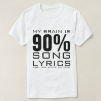 MIJN BRAIN IS 90% SONG LYRICS