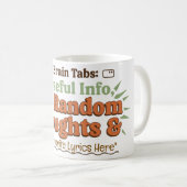 Mijn Brain Tabs Retro koffiemok  (Voorkant rechts)