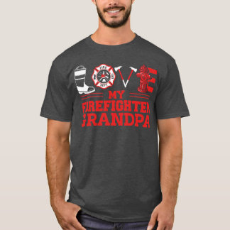 Mijn brandweerman opa voor brandweerman op vaderda t-shirt