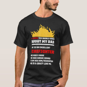 Mijn brandweerman pa Proud Son Daughter Gezegde Fi T-shirt