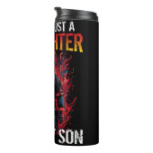 Mijn brandweerman zoon mijn held thermosbeker (Geroteerd rechts)