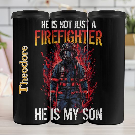 Mijn brandweerman zoon mijn held thermosbeker