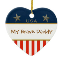 Mijn Brave papa Patriotic Heart Lijst