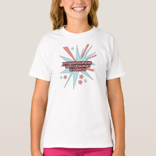 Mijn brein bestaat voor 90% uit songteksten – Grap T-shirt