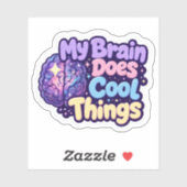 Mijn brein doet coole dingen - Neurodiversiteit tr Sticker (Vel)