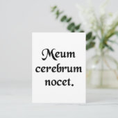 Mijn brein doet pijn. briefkaart (Staand voorkant)