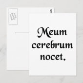 Mijn brein doet pijn. briefkaart (Voorkant / Achterkant)