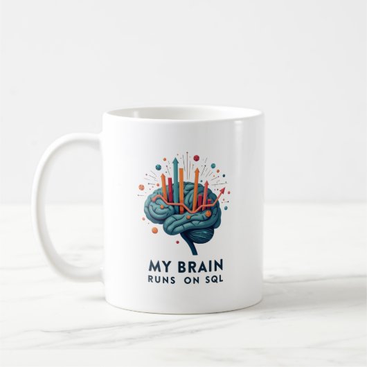 Mijn brein draait op SQL Koffiemok (Links)