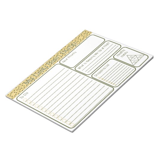 Mijn brein dumpen om te doen lijst notitieblok (Schuin)