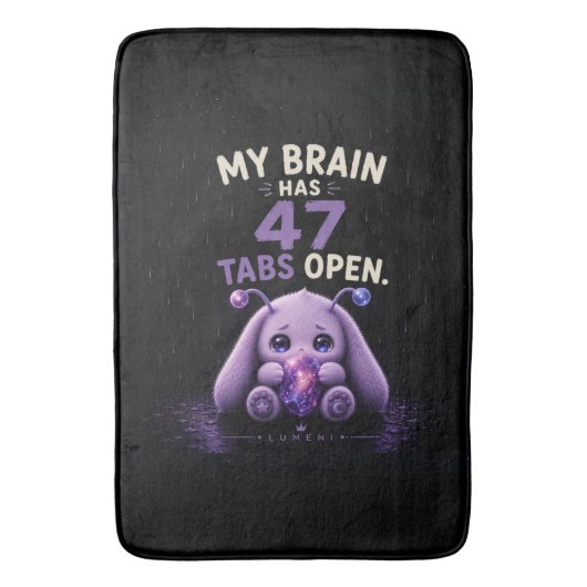 Mijn Brein Heeft 47 Tabbladen Open Badmat (Voorkant Verticaal)
