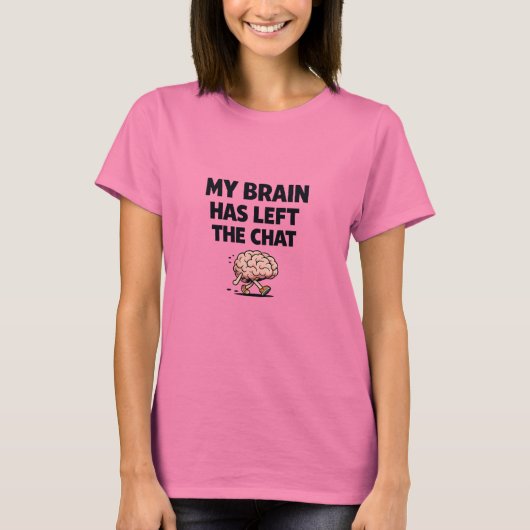 Mijn brein heeft de chat verlaten | Grappig meme-o T-shirt (Voorkant)