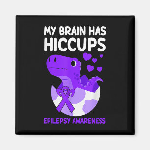 Mijn brein heeft hik Paarse lint epilepsie Magneet