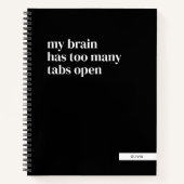 Mijn brein heeft te veel tabbladen geopend, gepers notitieboek (Voorkant)