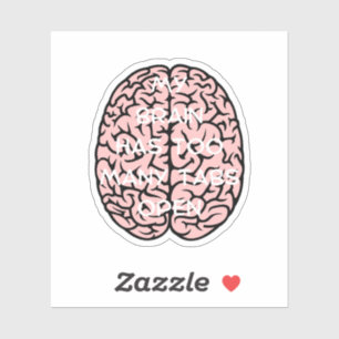 Mijn brein heeft te veel tabbladen, hersenen Tabs  Sticker