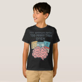 Mijn brein heeft te veel tabbladen open ADHD-Manne T-shirt (Voorkant volledig)