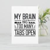 Mijn brein heeft te veel tabbladen open bedankkaart (Staand voorkant)
