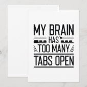 Mijn brein heeft te veel tabbladen open bedankkaart (Voorkant / Achterkant)