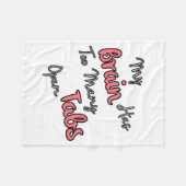 Mijn brein heeft te veel tabbladen open - grappig fleece deken (Voorkant (Horizontaal))