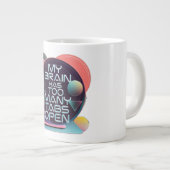 Mijn brein heeft te veel tabbladen open grote koffiekop (Voorkant rechts)