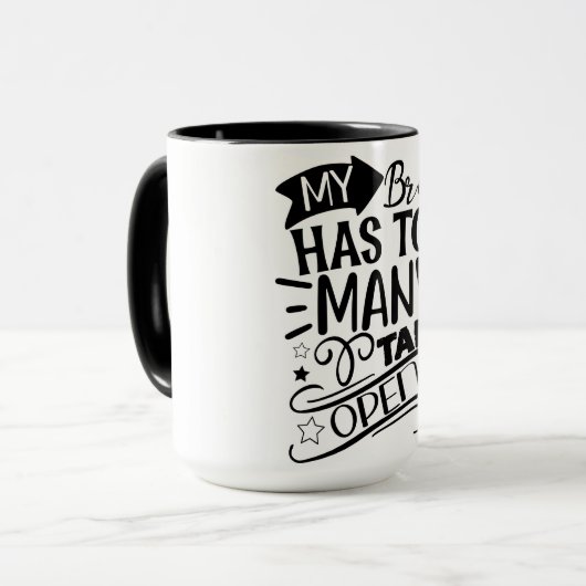 Mijn brein heeft te veel tabbladen open mok (Voorkant links)