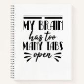 Mijn brein heeft te veel tabbladen open notitieboek (Voorkant)